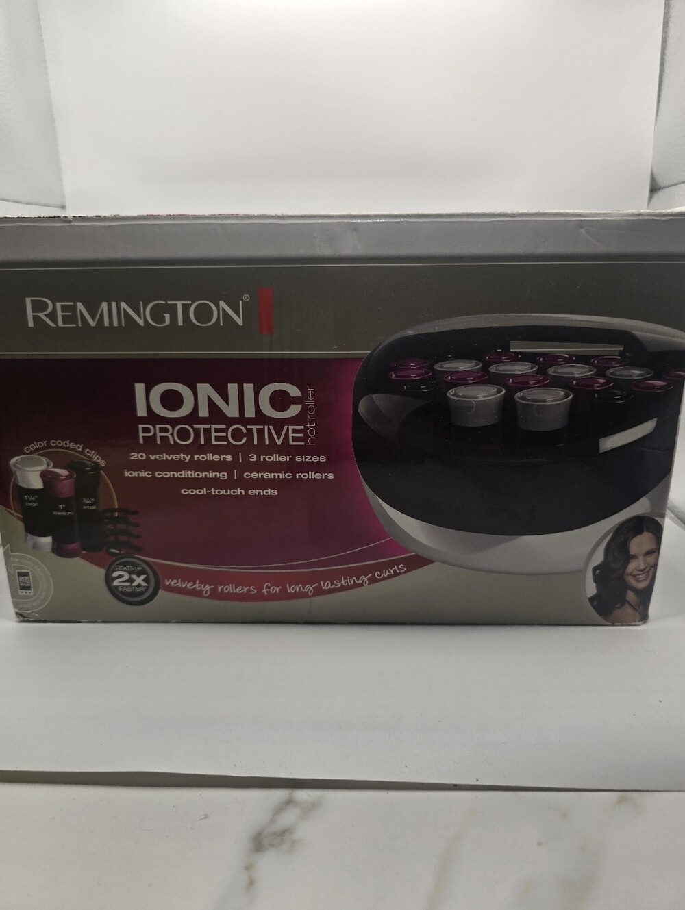 Remington Ionic Protective Velvet Hair Rollers in Purple and Black Set